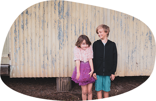 Célian et Noémie enfants